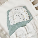 Cearsaf pentru carucior bebe copii impermeabil, Marble menta (2)